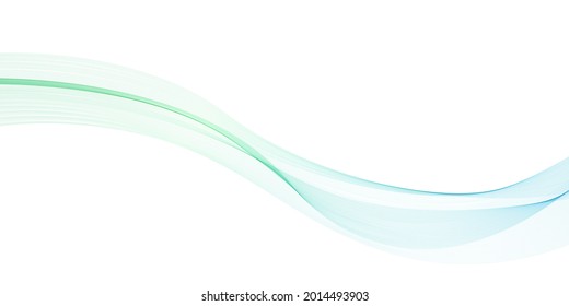 Abstract wave flow line isolated on white background. Wavy fluid pattern design. Modern concept for presentation, banner, backdrop. Vector illustration of gradient dynamic swoosh.