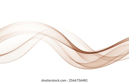 Abstract wave flow on white background.