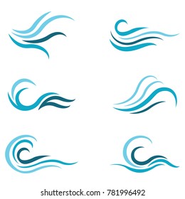 Abstract Wave Flow Water Isolated