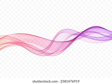 Abstract wave, flow of wavy lines, design element.