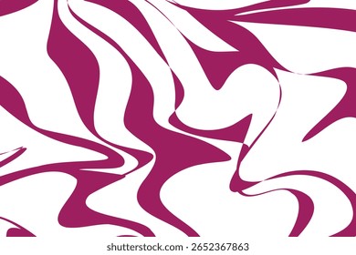 Abstract wave fluid background design with dark magenta color on a white background