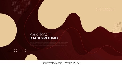 Abstract wave fluid background. Simple brown color element background design. Trendy shapes geometric pattern. Eps10 vector
