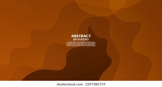 Abstract wave fluid dark orange background. Colorful background with wave pattern. Vector Eps10