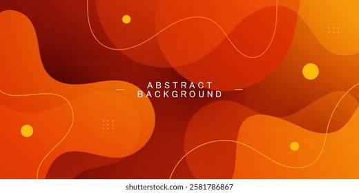 Abstract wave fluid orange background. Wave pattern colorful background. Eps10 vector