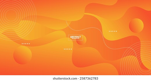 Abstract wave fluid orange background. Wave pattern colorful background. Eps10 vector