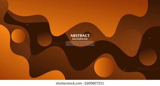 Abstract wave fluid orange background. Colorful background with wave pattern. Vector Eps10