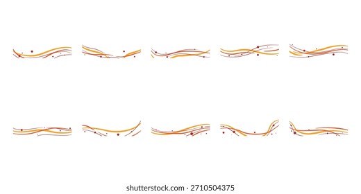 Abstrakte Wellenfußzeilensatz-Illustration