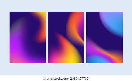 Abstract wave in the form of a liquid. In gradient futuristic neon style. An element for a modern banner, poster. Creative vector design. 