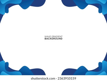 abstract wave frame background gradient design