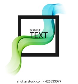Abstract wave with frame vector background