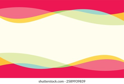 Abstract Wave Full Color background. Simple, modern, luxury and elegant, multi color abstract flat background