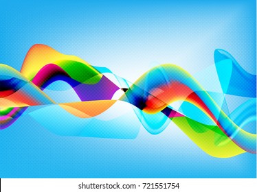 Abstract Wave Full Color Vector Background