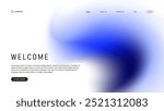 Abstract wave futuristic design of landing page. retro gradient mesh website design
