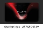 Abstract wave futuristic design of landing page. retro gradient mesh website design