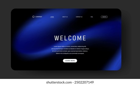 Abstrakte Welle futuristischen Design der Landing Page. Retro Gradient Mesh Website Design