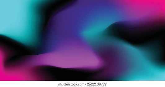 Abstract wave futuristic design of landing page. gradient mesh website design