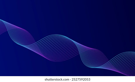 Abstract  wave futuristic technology background. Line fiber optic concept. Design for futuristic, fiber optic, wave, telecoms, digital, internet, online, network.