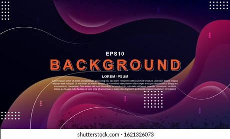 Abstract wave geometric background. Composition with liquid and geometric shapes.  Template for website design or background. EPS 10