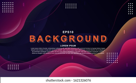 Abstract wave geometric background. Composition with liquid and geometric shapes.  Template for website design or background. EPS 10