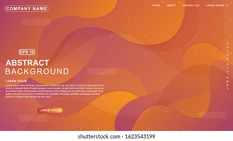 Abstract wave geometric background. Composition with fluid and geometric shapes.  Template for website design or background. EPS 10