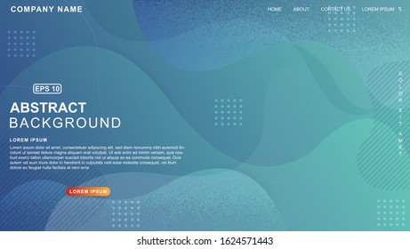 Abstract wave geometric background. Composition with fluid and geometric shapes.  Template for website design or background. EPS 10