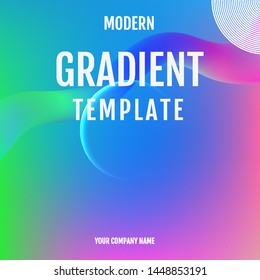 Abstract wave and geometric shape background. Creative colored wallpaper. Trendy gradient mesh background. Modern abstract backdrop.
