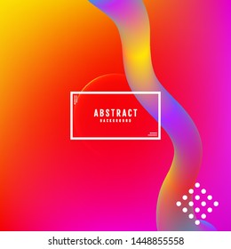 Abstract wave and geometric shape background. Creative colored wallpaper. Trendy gradient mesh background. Modern abstract backdrop.