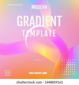 Abstract wave and geometric shape background. Creative colored wallpaper. Trendy gradient mesh background. Modern abstract backdrop.