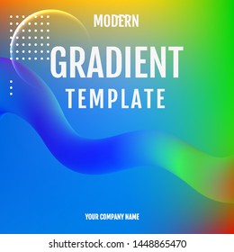 Abstract wave and geometric shape background. Creative colored wallpaper. Trendy gradient mesh background. Modern abstract backdrop.