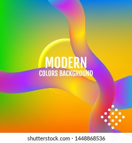 Abstract wave and geometric shape background. Creative colored wallpaper. Trendy gradient mesh background. Modern abstract backdrop.