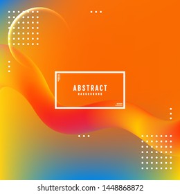 Abstract wave and geometric shape background. Creative colored wallpaper. Trendy gradient mesh background. Modern abstract backdrop.