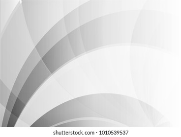 Abstract wave geometric white and gray color background. Vector illustration.
