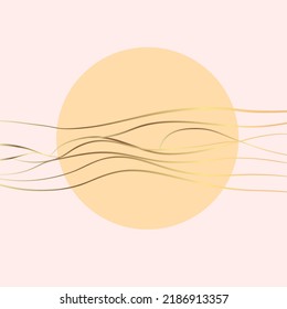 abstract wave gold effect vector illustration