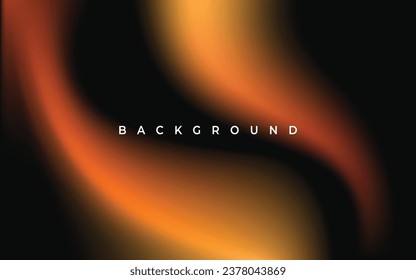 abstract wave gradation background vector orange color