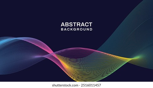 Fondo de gradiente de onda Abstractas para la empresa corporación de negocios y presentación. Onda degradada colorida con línea mezclada