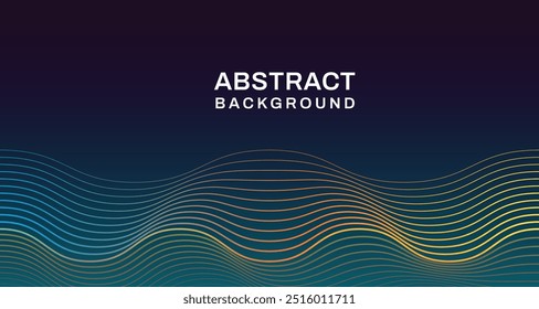 Abstract wave gradient background for company bussiness corporation and presentation. Colorfull gradient wave with blended fline