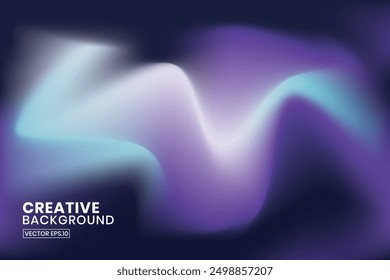 Abstract wave Gradient, blue, white and purple, background.Vector illustration