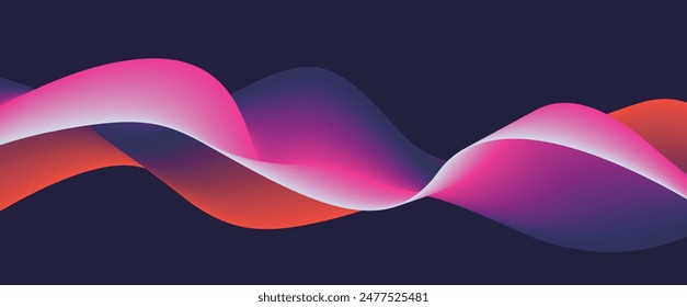 Abstract wave gradient  lines background