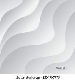 Abstract wave gray background with modern design concept. Trendy vector illustration