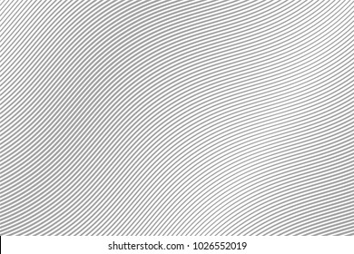 Abstract Wave. Gray Stripes. Curve grey flow. Motion Line. Vector illustration . Curved Lines