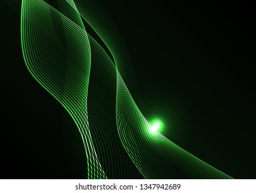 Abstract wave green