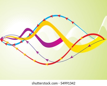 abstract wave in green background