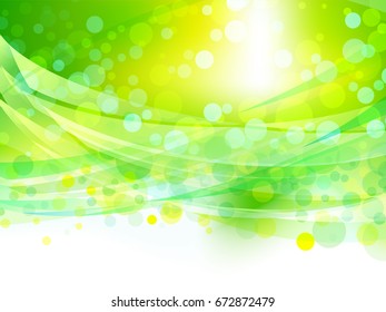 abstract wave green background