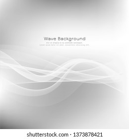 Abstract wave grey background vector