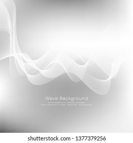 Abstract wave grey modern background vector