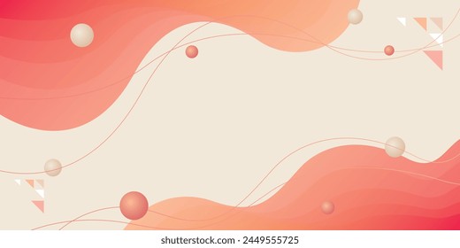 Abstract wave of growing graph symbol peachy tone background have blank space.