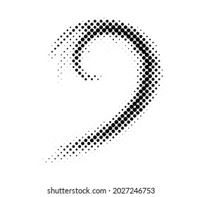 Fondo de media tonalidad de la onda abstracta. Ilustración vectorial de medio tono de gradiente moderno. Arte de punto de semitono en blanco y negro.