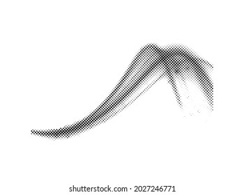 Abstract wave halftone background. Modern gradient halftone pattern vector illustration. Black and white Halftone dot art.