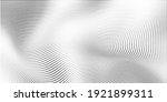 Abstract wave halftone black and white. Monochrome texture for printing on badges, posters, and business cards. Vintage pattern of dots randomly arranged