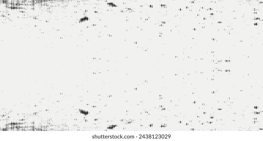 Abstract wave halftone black and white. Monochrome texture for printing on badges, posters, and business cards. Vintage pattern of dots randomly arranged	